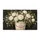 White Rose Bouquet in Vintage Iron Bucket for Farmhouse Entryway and Cottage Home Doormat - 6