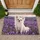 White Chihuahua in Lavender Fields for Peaceful Cottage Living and Pet Lover Homes Doormat - 1