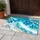 Vivid Blue Butterfly Ocean Waves for Coastal Summer Home Style and Nature Lovers Doormat - 4