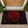 Crimson Rose and Thorn Vines for Gothic Garden Lovers and Dramatic Home Style Fans Doormat - 1