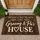 Rustic Woodgrain Granny & Pa's House Message for Family Visits and Grandparent Gifts Doormat - 1