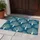 Ivory Tree Silhouettes on Deep Teal for Calm Nature-Inspired Entryways and Cozy Homes Doormat - 4