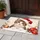 Wide-Eyed Santa Hat Kitten With Snowy Christmas Ornaments For Cozy Holiday Home Decor Doormat - 4