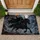 Headless Horseman and Pumpkin Flame in Moonlit Forest for Halloween Gothic Decor Doormat - 1