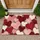 Romantic Burgundy and Blush Hearts for Valentine's Day Home Style and Cozy Seasonal Decor Doormat - 1