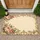 Vintage Pink Rose And Gilded Scrollwork For Elegant Cottage Entryways And Garden Homes Doormat - 1