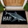 Shark Silhouette with HAI! for Bold Coastal Entryway Style for Ocean Life Fans Doormat - 1