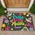 Colorful Psychedelic Peace Signs And Daisies For Free-Spirited Music Lovers At Home Doormat - 1