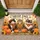 Three Autumn Cats with Pumpkins for Cozy Fall Entryway Seasonal Home Styling Doormat - 1