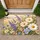 Lavender Daisy Wildflower Meadow for Cottage Garden Entryway and Nature Inspired Homes Doormat - 1