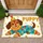 Clown Puppy in Polka-Dot Costume for Cheerful Party Celebrations and Happy Dog Lovers Doormat - 1