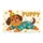 Clown Puppy in Polka-Dot Costume for Cheerful Party Celebrations and Happy Dog Lovers Doormat - 6