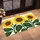 Three Sunflower Garden Blooms for Cheerful Farmhouse Entryway and Cottage Living Style Doormat - 2