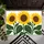 Three Sunflower Garden Blooms for Cheerful Farmhouse Entryway and Cottage Living Style Doormat - 5