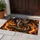 Dark Silver Dragon Beside Flames for Fantasy Home Entryway and Dragon-Loving Households Doormat - 4
