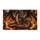 Dark Silver Dragon Beside Flames for Fantasy Home Entryway and Dragon-Loving Households Doormat - 6