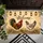 Rustic Rooster And Hen With Vintage Lanterns For Cozy Country Farmhouse Entryway Doormat - 5