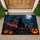 Black Cat Haunted Castle Halloween Scene for Spooky Seasonal Home Decor and Autumn Nights Doormat - 1