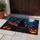 Black Cat Haunted Castle Halloween Scene for Spooky Seasonal Home Decor and Autumn Nights Doormat - 4
