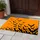 Black Bat Flock on Golden Orange for Halloween Entryway and Seasonal Home Decorating Doormat - 4