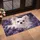 White Long-Haired Chihuahua Amid Purple Lavender Blooms for Pet-Loving Home Entryways Doormat - 2