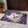 White Long-Haired Chihuahua Amid Purple Lavender Blooms for Pet-Loving Home Entryways Doormat - 4