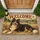 Rustic Fluffy Dog Welcome Scene for Cozy Pet-Loving Homes and Dog Owners Doormat - 1