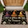 Halloween Witch Hats and Pumpkins for Spooky Autumn Entryway and Seasonal Decor Home Doormat - 1