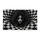 Monochrome Horror Face In Optical Checkerboard Vortex For Halloween Night Decor Doormat - 6