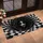 Monochrome Horror Face In Optical Checkerboard Vortex For Halloween Night Decor Doormat - 2