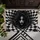 Monochrome Horror Face In Optical Checkerboard Vortex For Halloween Night Decor Doormat - 5