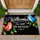 Blue and Coral Birds with Playful German Greeting for Quirky Home Entryways and Kitchens Doormat - 1