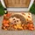 Sweet Watercolor Hedgehog Amid Autumn Leaves for Cozy Seasonal Home Living Spaces Doormat - 1