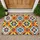 Colorful Folk Geometric Medallions For A Vibrant, Welcoming Entryway And Cozy Home Style Doormat - 1