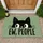Black Cat Peeking Face with Ew, People Quote for Quirky Home Entryway Personality Doormat - 1