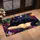 Neon Black Cat Resting On Open Book For Cozy Study Rooms And Bookish Cat Lovers Doormat - 2