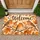 Autumn Songbirds and Welcome Lettering for a Cozy Fall Seasonal Home Entryway Accent Doormat - 1
