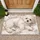 Fluffy White Puppy Portrait for Cozy Pet-Loving Homes and Calm Living Spaces, Dog Lovers Doormat - 1
