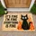 Black Cat In Flames With Wry Humor For Cat Lovers And Quirky Home Entryway Style Doormat - 1