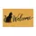Black Cat Silhouette Welcome Lettering for Pet Lovers and Cozy Farmhouse Home Entryways Doormat - 6