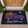 Purple Halloween Pickup Truck With Pumpkins for Spooky Seasonal Entryway Home Decor Doormat - 1