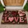 Rustic Wood LOVE Hearts and Roses for Valentine’s Day Romance and Anniversary Gifting Doormat - 1
