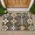 Vintage Floral Tile Motifs for a Cozy Cottage Entryway and Everyday Home Living Doormat - 1