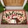 Snowman Welcome and Buffalo Check Christmas Cheer for Cozy Winter Holiday Gatherings Doormat - 1