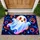 Glowing Ghost And Cat Paw Prints For A Spooky Halloween Celebration, Cat Lover Decor Doormat - 1