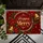 Red Gold Christmas Bells and Holly for a Warm Festive Holiday Home Entryway Celebration Doormat - 5