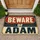 Adam Beware Warning Sign for Playful Entryway Style and Bold Household Personality Doormat - 1
