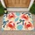 Red Crabs, Blue Seashells And Navy Bows For A Relaxed Coastal Beach House Escape Doormat - 1