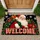 Plaid Santa Claus And Snowflakes For Christmas Holiday Home Entryway Decor Doormat - 1