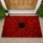 Crimson Spiderweb With Bold Black Spider for Spooky Halloween Entryway Style Home Doormat - 1
